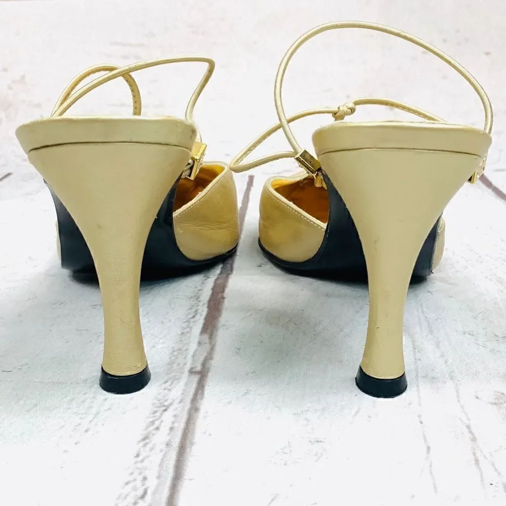 Timothy Hitsman | gold heel mules 6.5